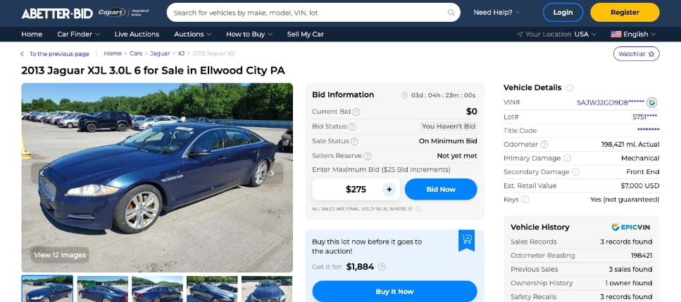 Abetter.bid screenshot