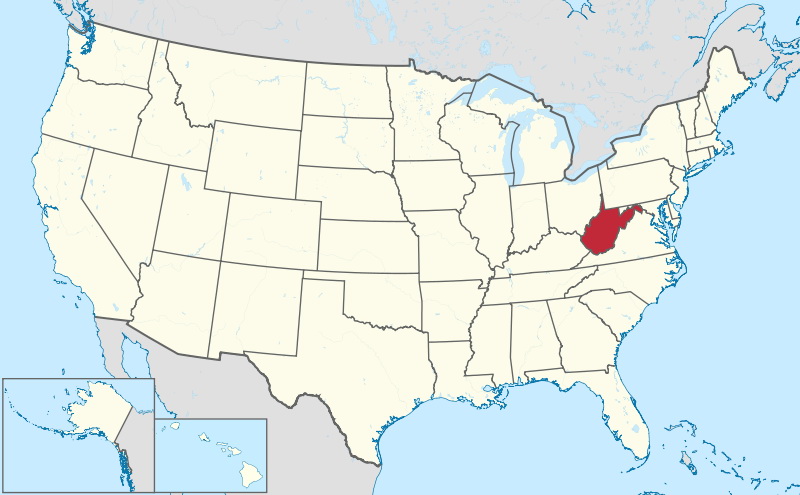 west virginia in map