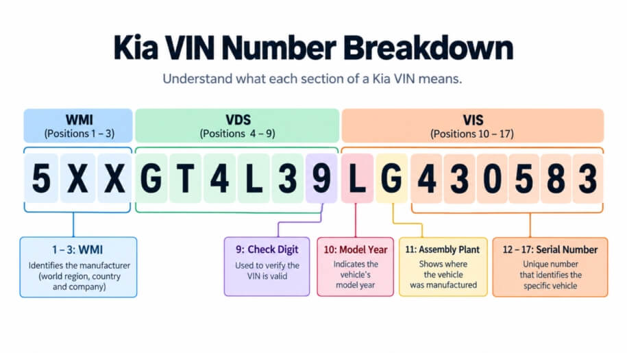 KIA vin number breakdown
