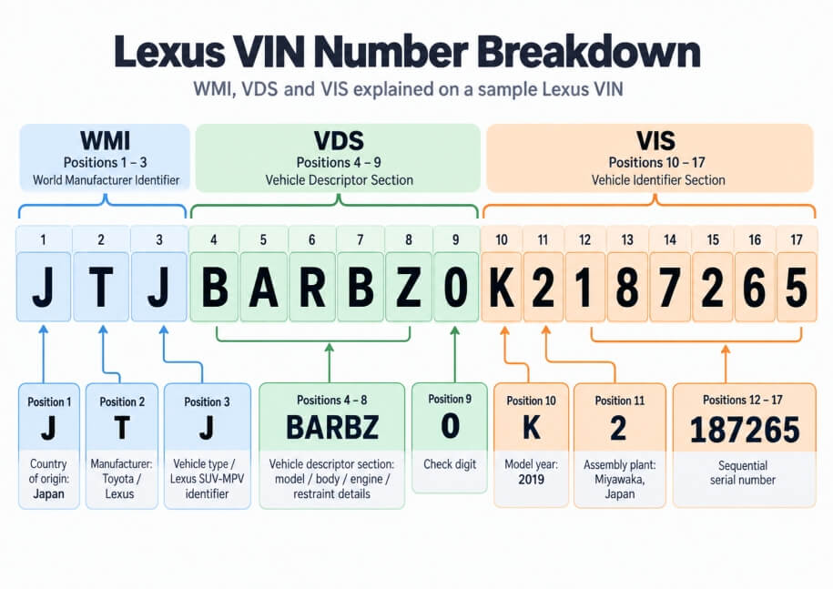 Lexus vin number breakdown