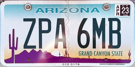 License plate scheme