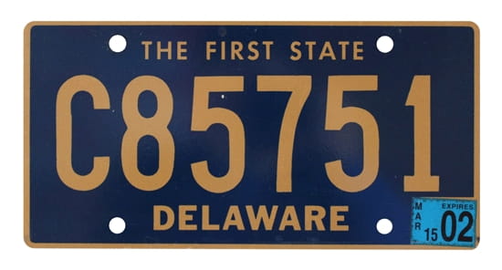 License plate scheme