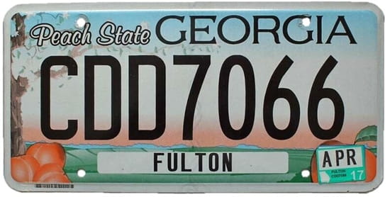 License plate scheme