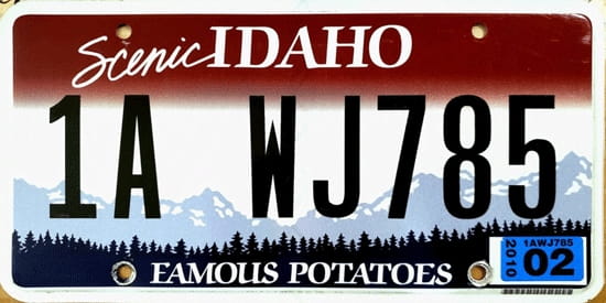 License plate scheme