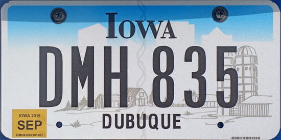 License plate scheme