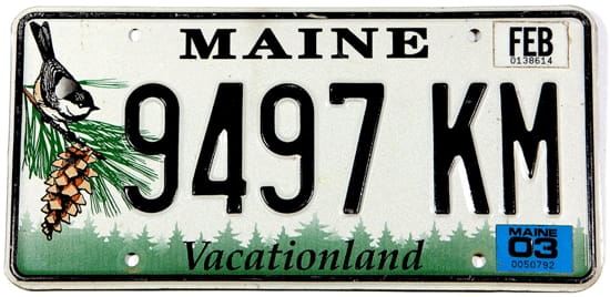 License plate scheme