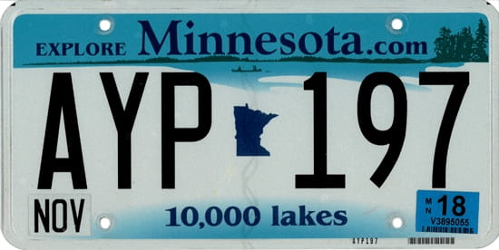 License plate scheme