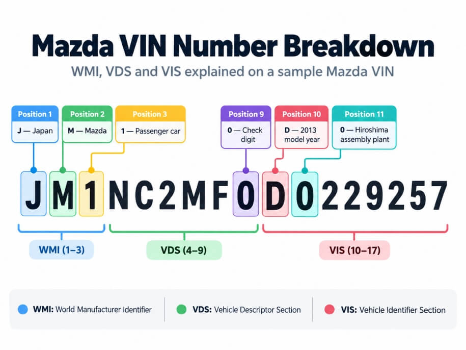 Mazda vin number breakdown
