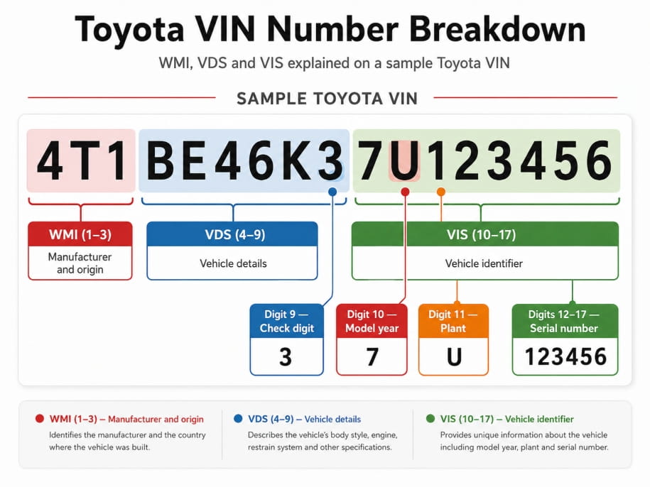 Toyota vin number breakdown