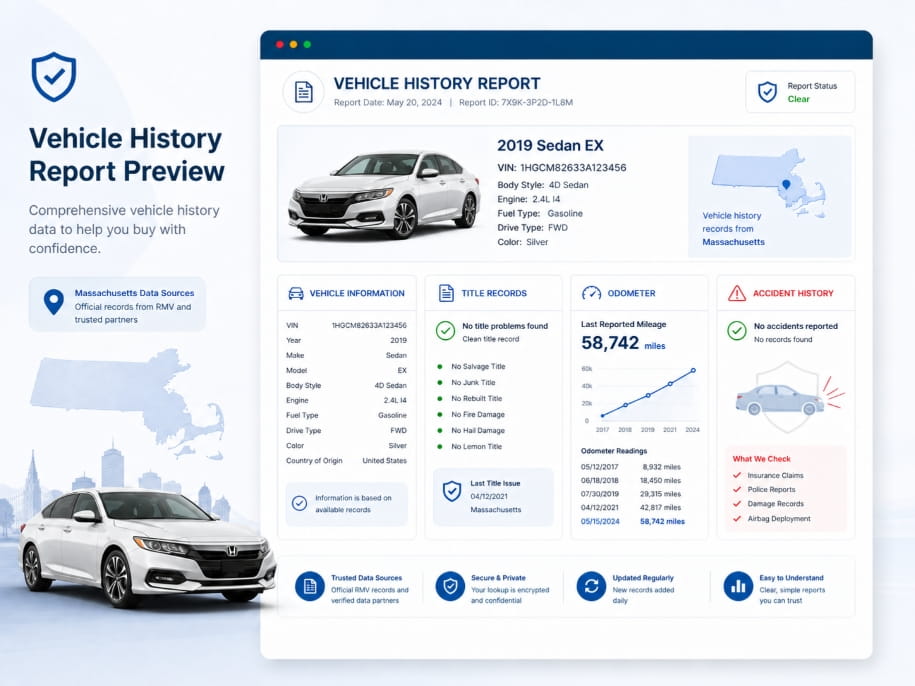 Massachusetts Vehicle History Report