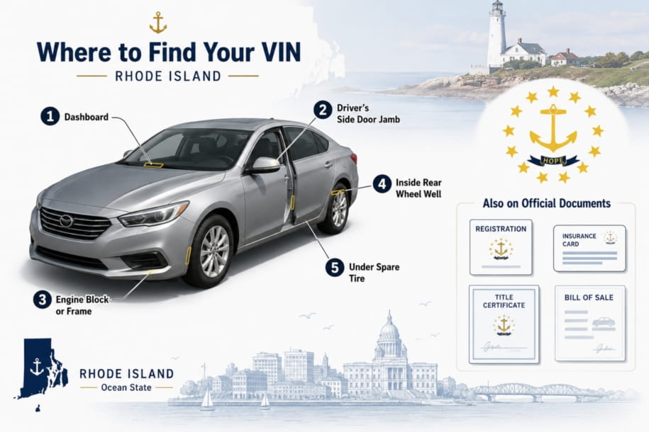 Rhode Island where to find VIN