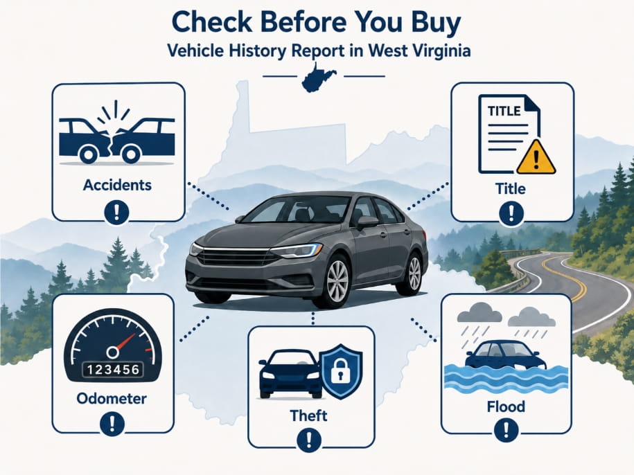 West Virginia vehicle history risks