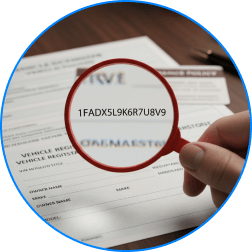 Vin on vehicle documents