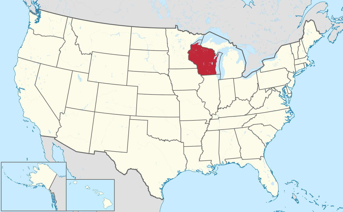 Wisconsin on the map