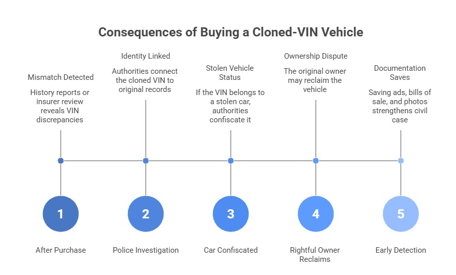 consequences of buying a cloned-vin car