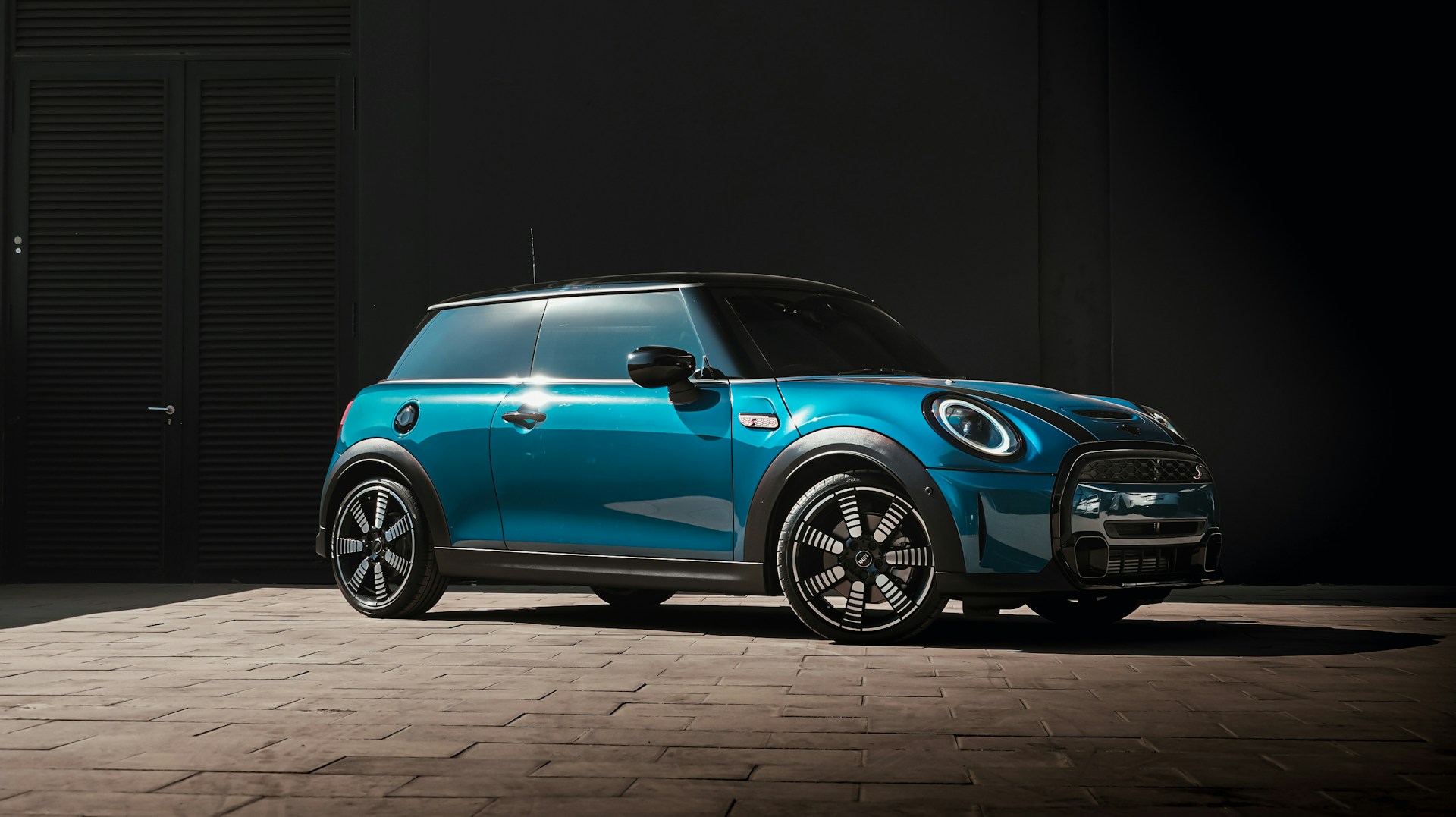 coche mini cooper azul