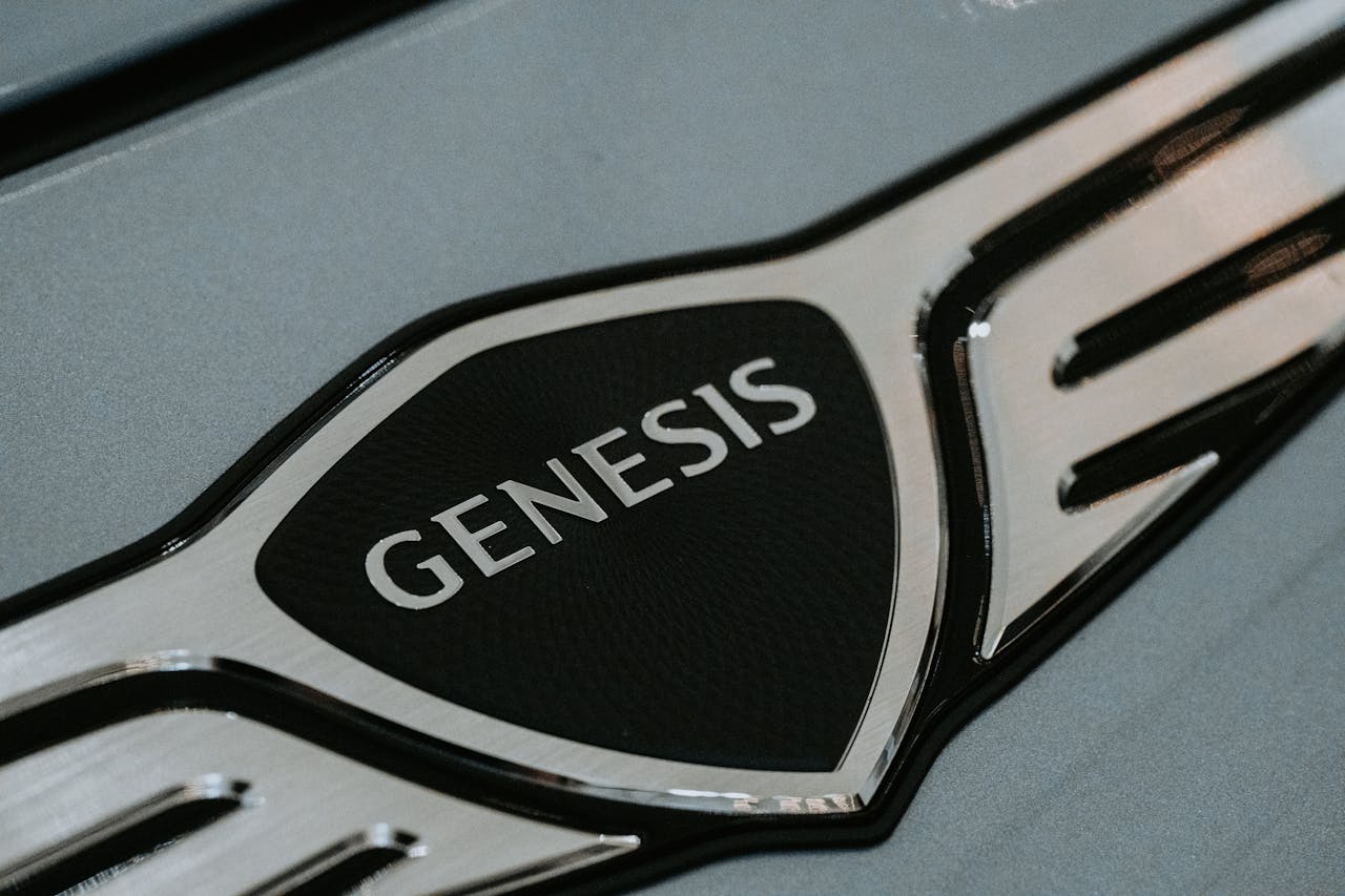Genesis car logo close-up
