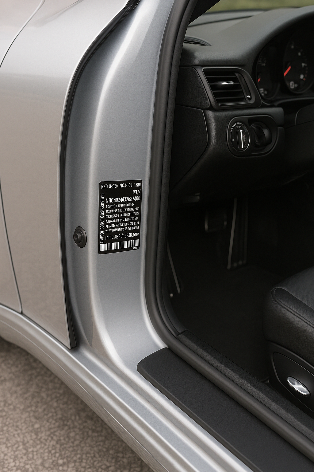 door jamb VIN sticker