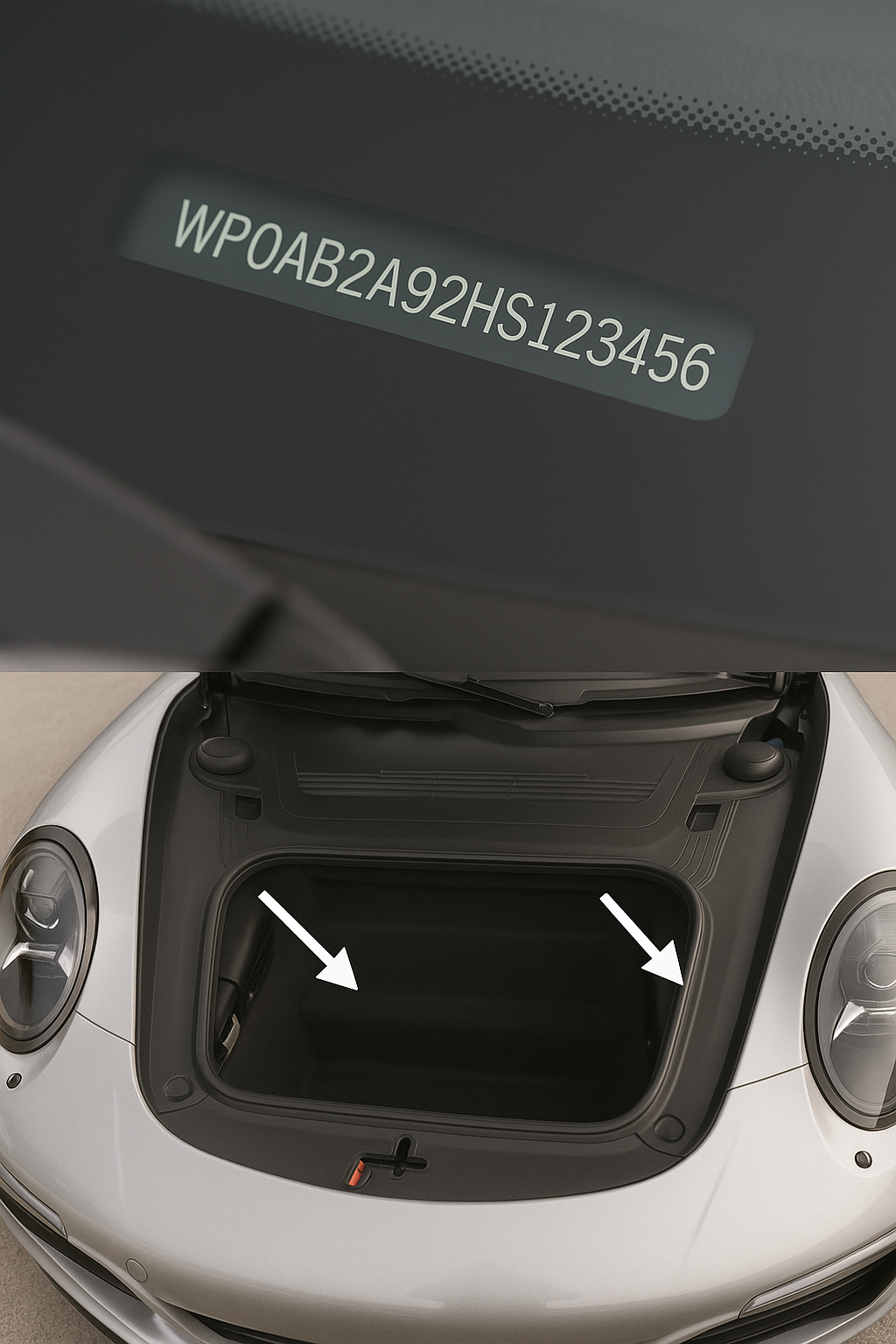 VIN of a Porsche 911 car