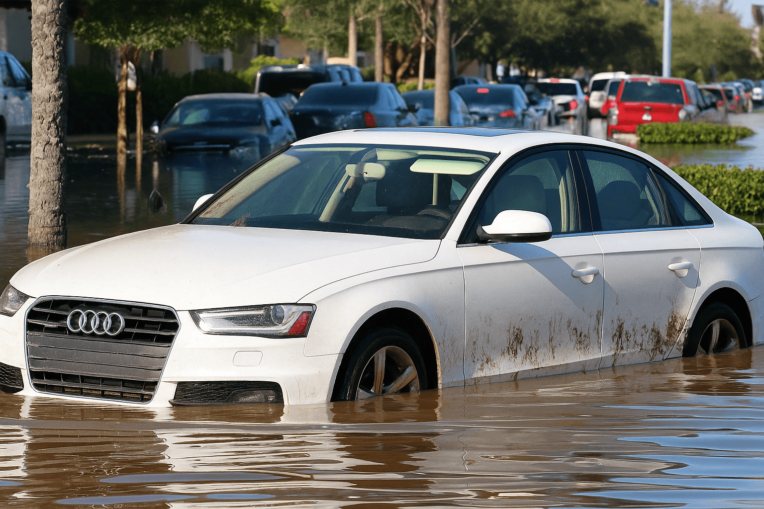 a flooded vehicle