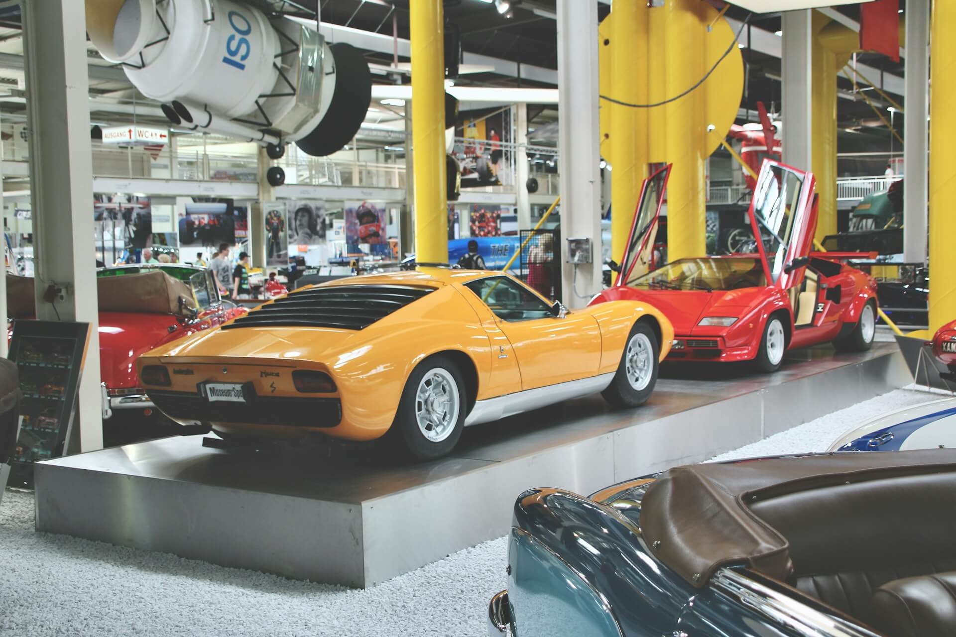 New cars in a showroom