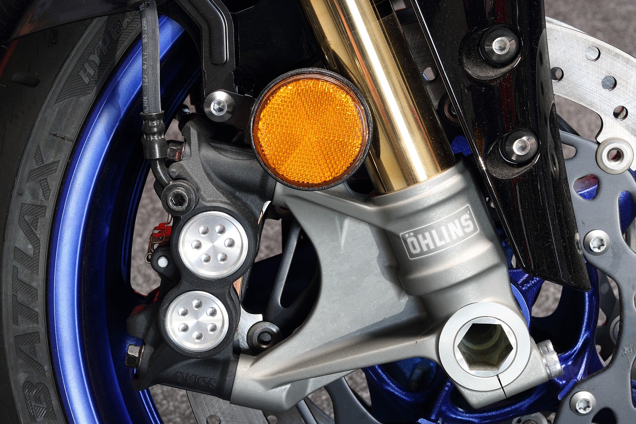 Detailed view of the Yamaha motorcycle