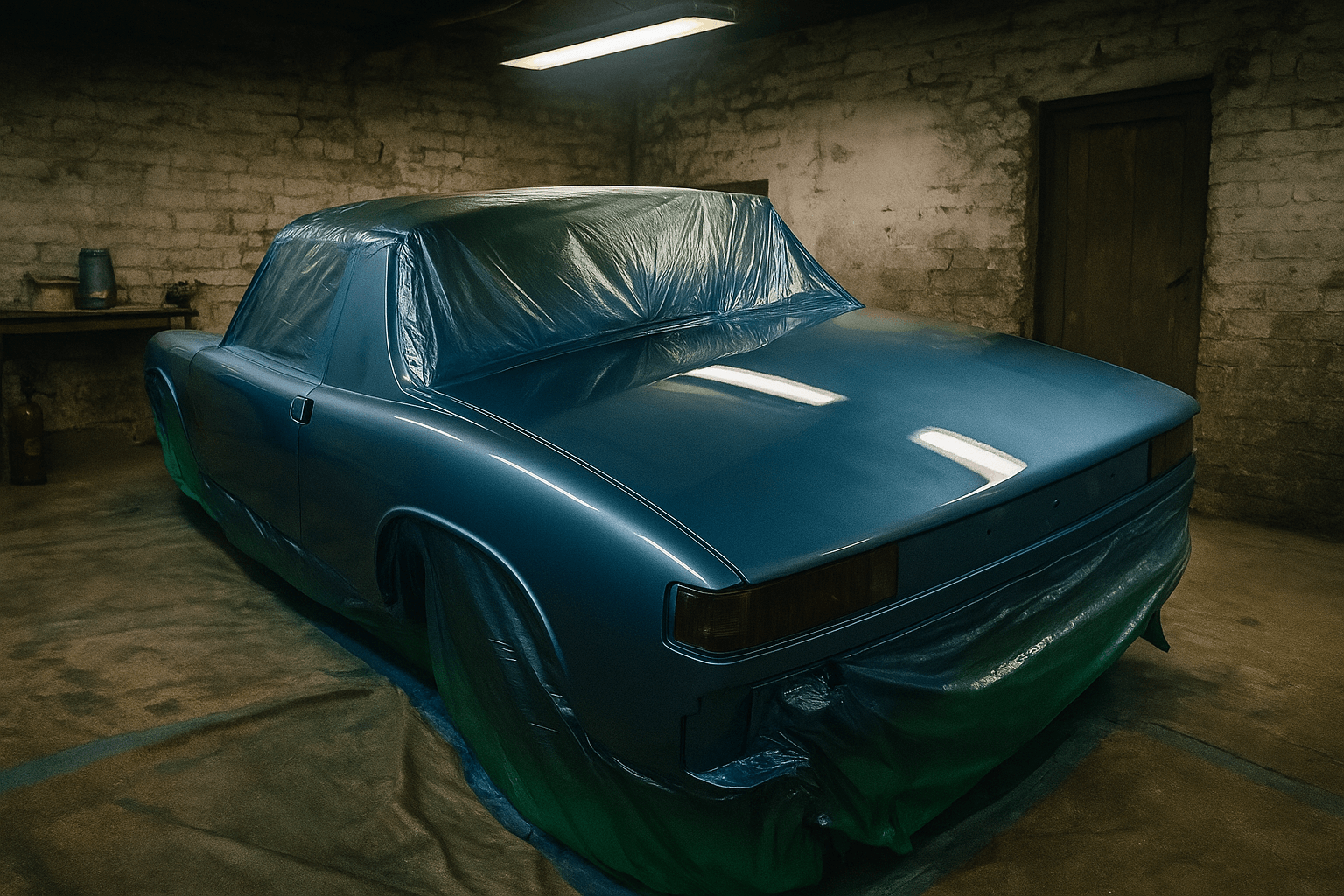repainted Porsche car